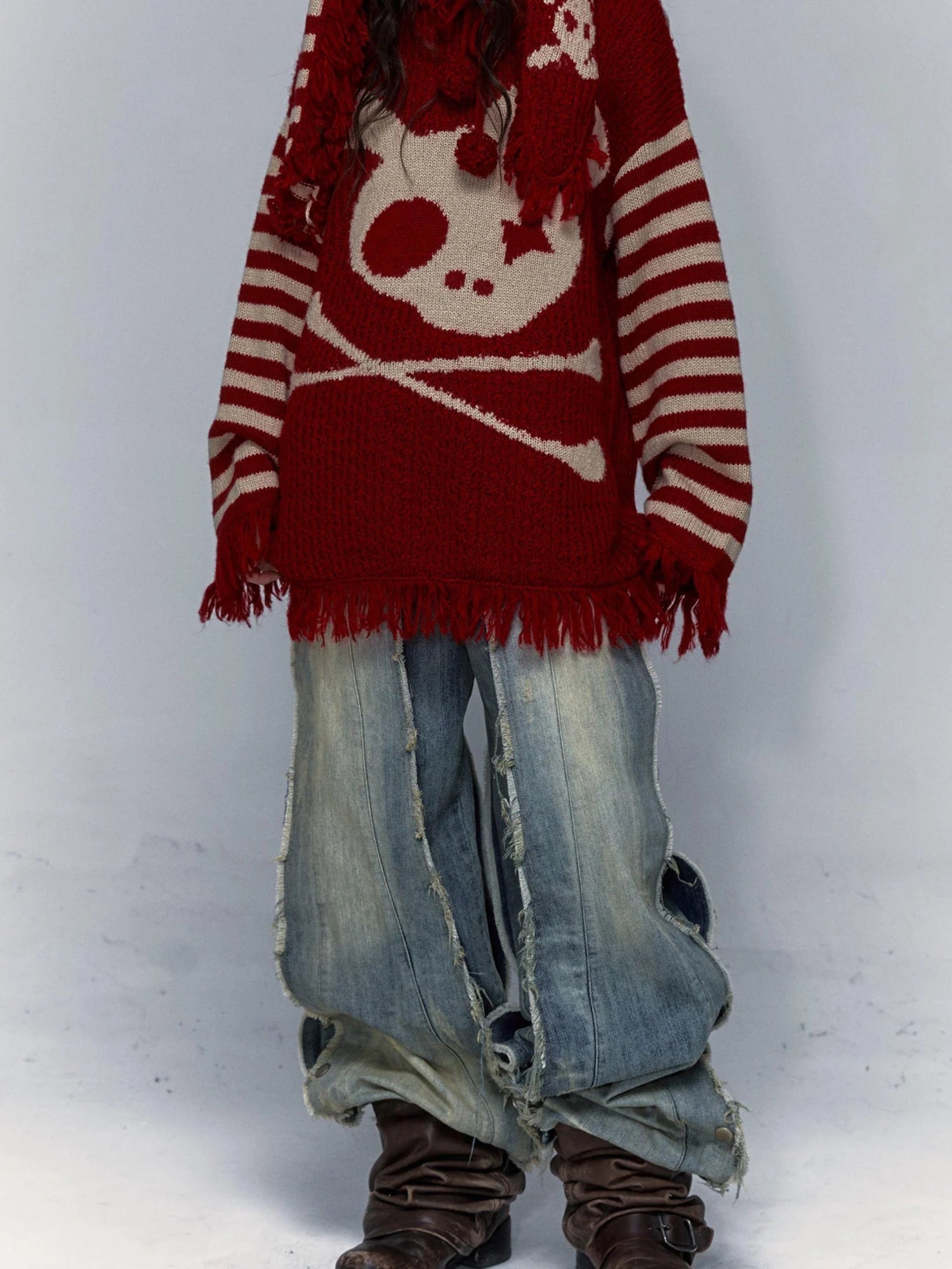 Punk Y2K Rebel Skull Rabbit Hooded Sweatshirt