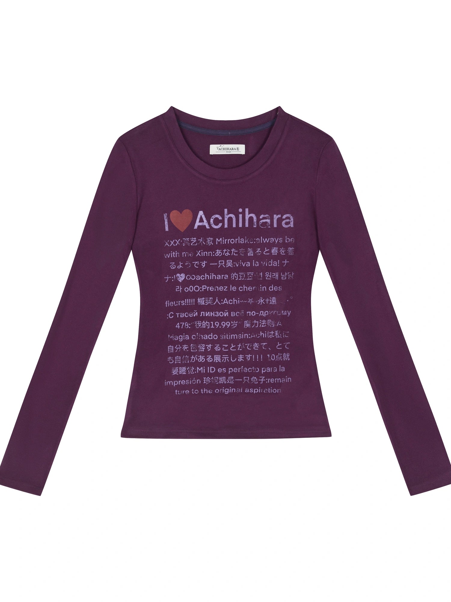 Spring Idiom Print Long Sleeve Tee