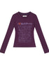 Spring Idiom Print Long Sleeve Tee