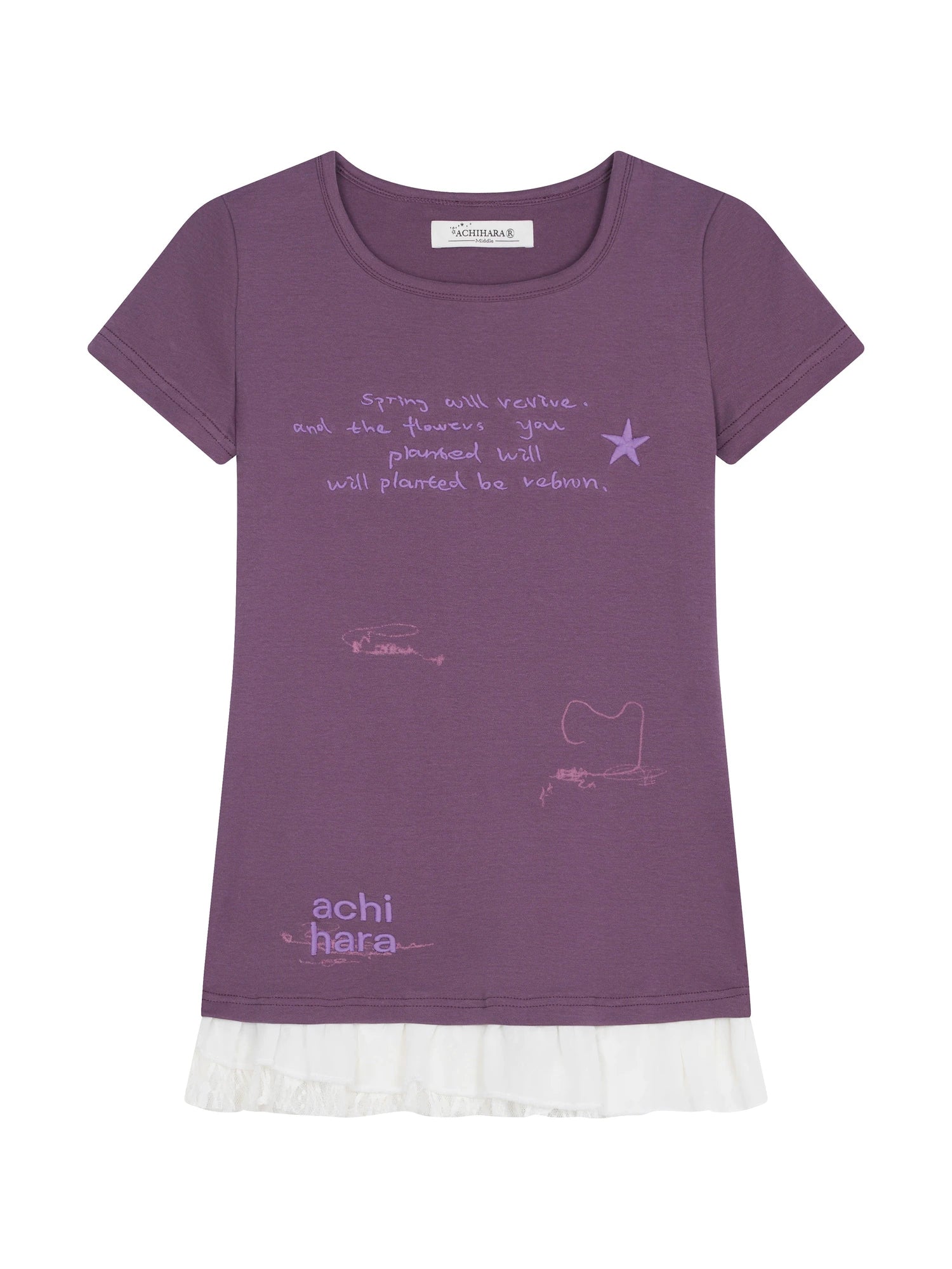 Time Bandage Floral Trim Tee