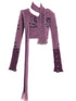Y2K Skull Print Faux Shearling Moto Jacket