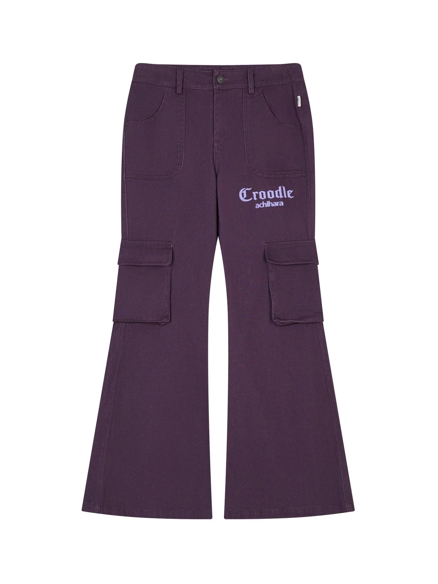 Gothic Pigeon Low Rise Flare Cargo Pants
