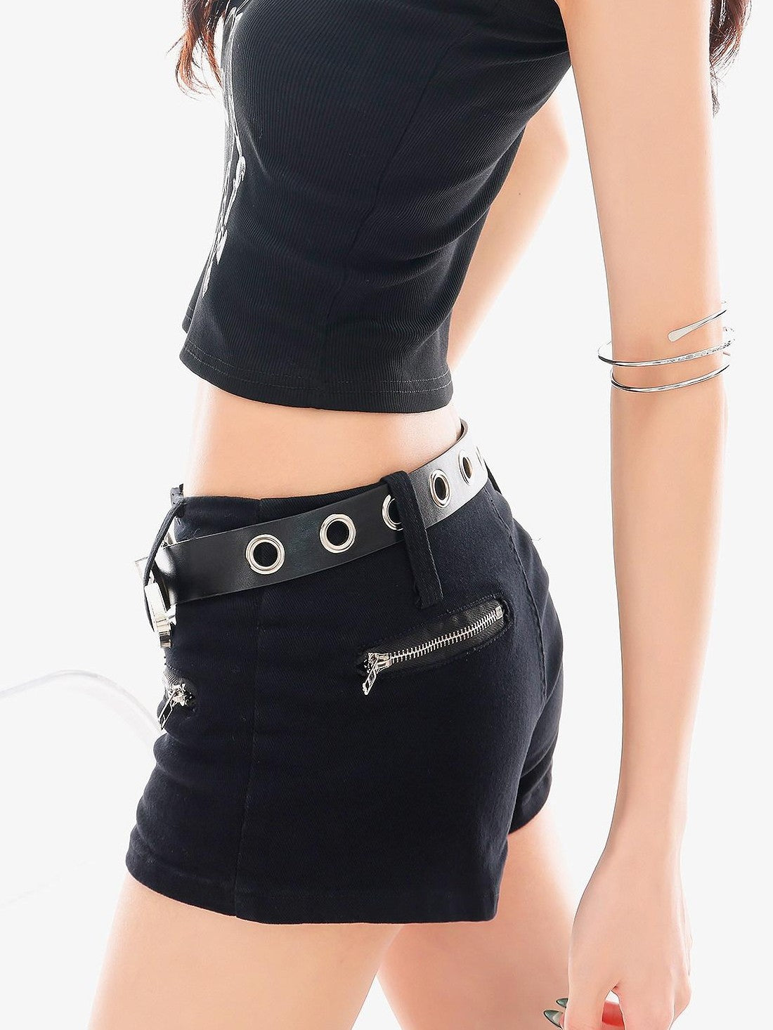 QIUQIU STUDIO Belted Pockets Slimming Hip Hugging Women&