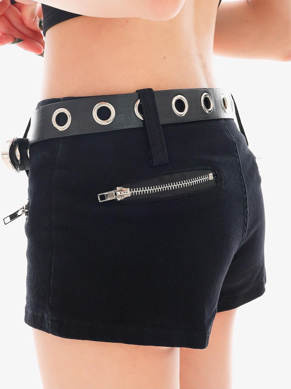 QIUQIU STUDIO Belted Pockets Slimming Hip Hugging Women&