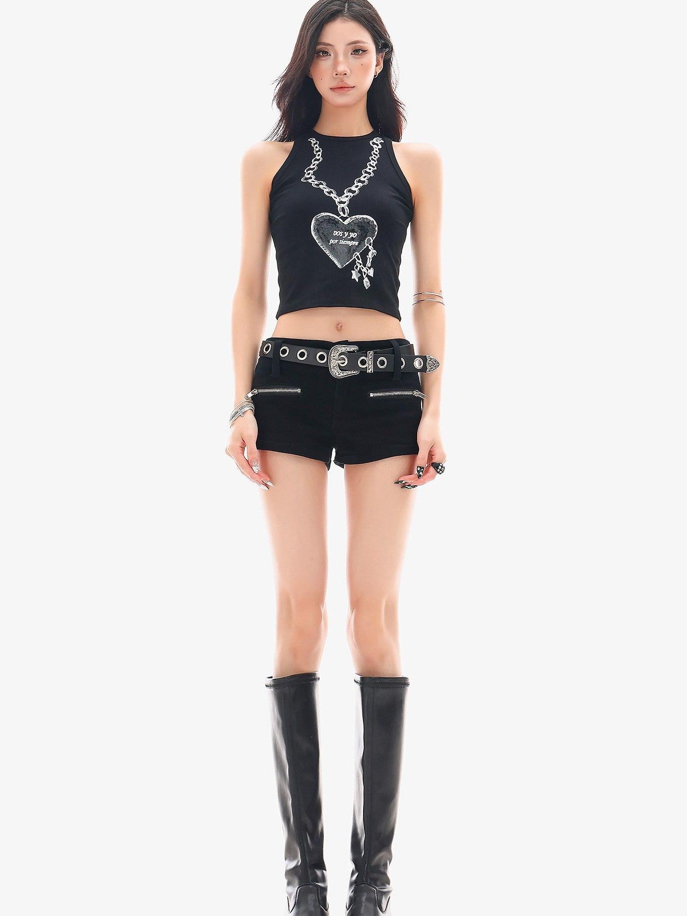 QIUQIU STUDIO Belted Pockets Slimming Hip Hugging Women&