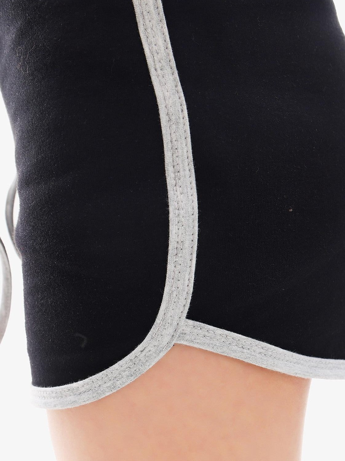 QIUQIU STUDIO Colorblock Drawstring Elastic Waist Straight Cut Women&