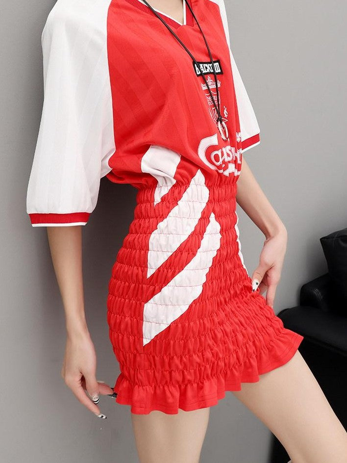QIUQIU STUDIO Colorblock V-neck Raglan Women&