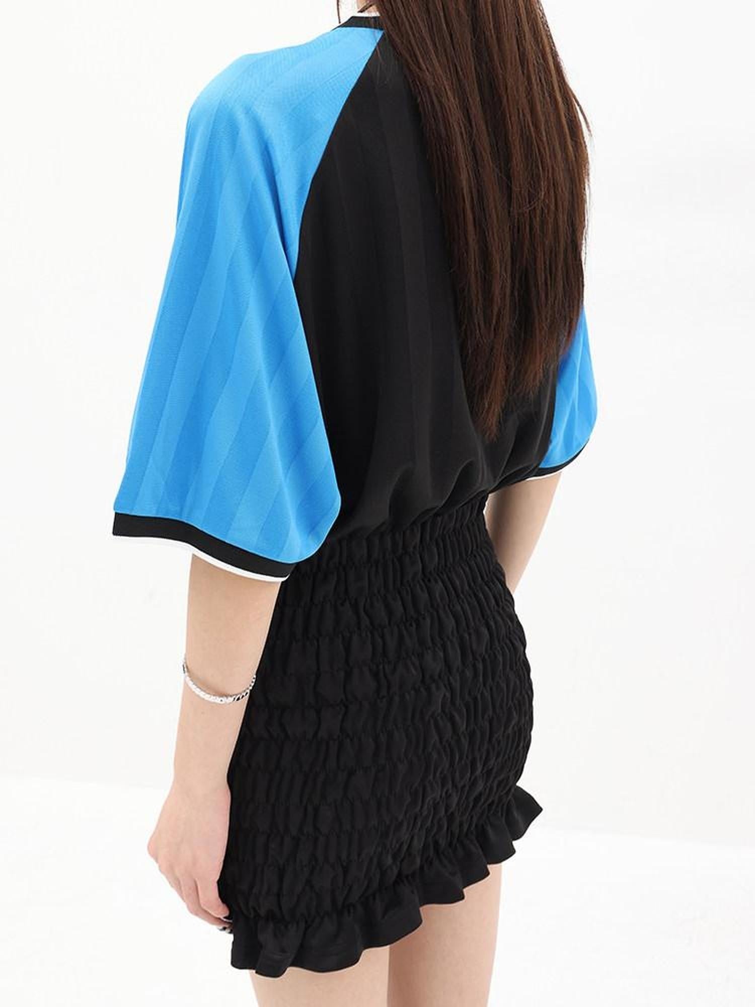 QIUQIU STUDIO Colorblock V-neck Raglan Women&