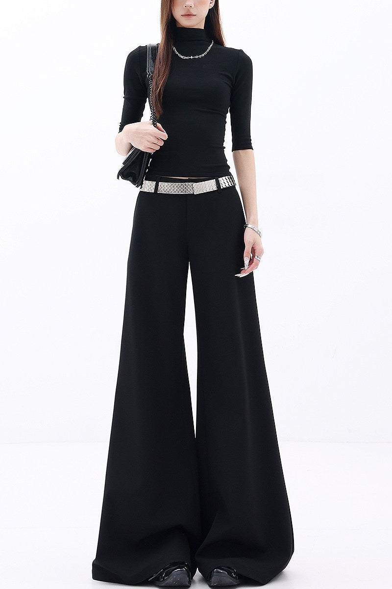 QIUQIU_STUDIO_Extra_Long_Loose_Slight_Flare_Pockets_Women&
