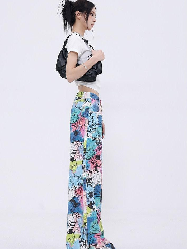 QIUQIU STUDIO Light Wash Painted Extended Length Women&