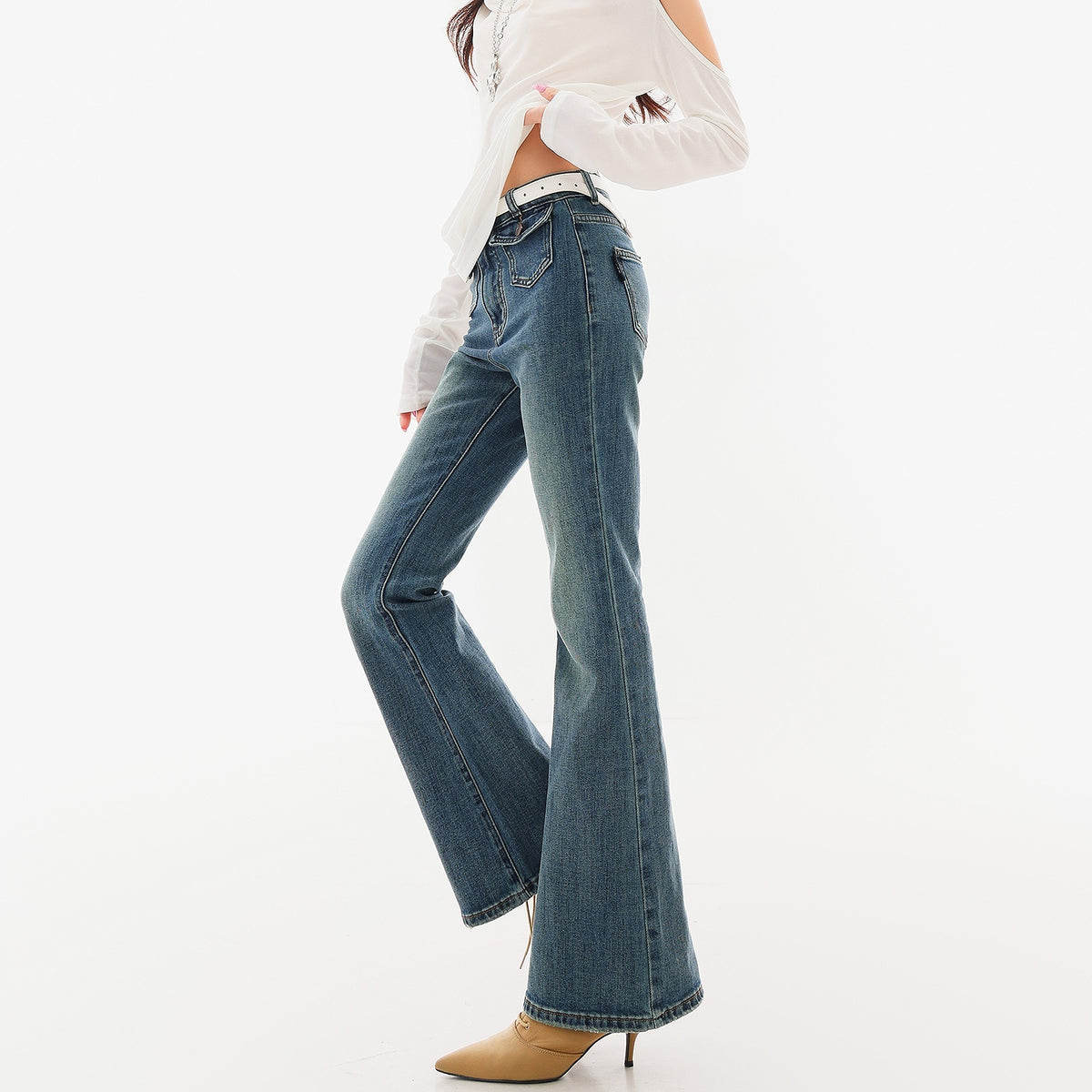 QIUQIU_STUDIO_Slim_Fit_American_Retro_Pocket_Women&
