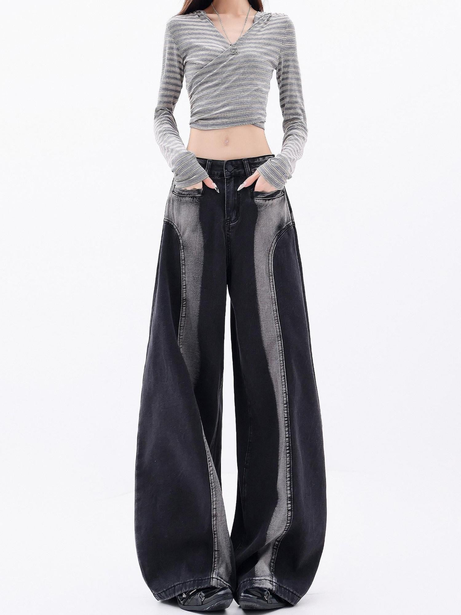 QIUQIU STUDIO Tall Contrast Gradient Patchwork Women&