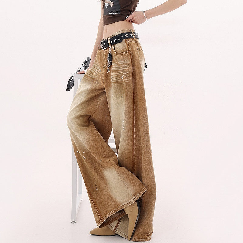 QIUQIU_STUDIO_Tall_Washed_Gradient_Patchwork_Natural_Waist_Women&