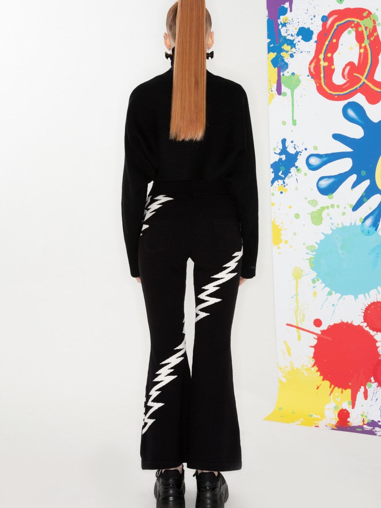 QUORRA S CHORD Black And White Lightning Embroidered Women&