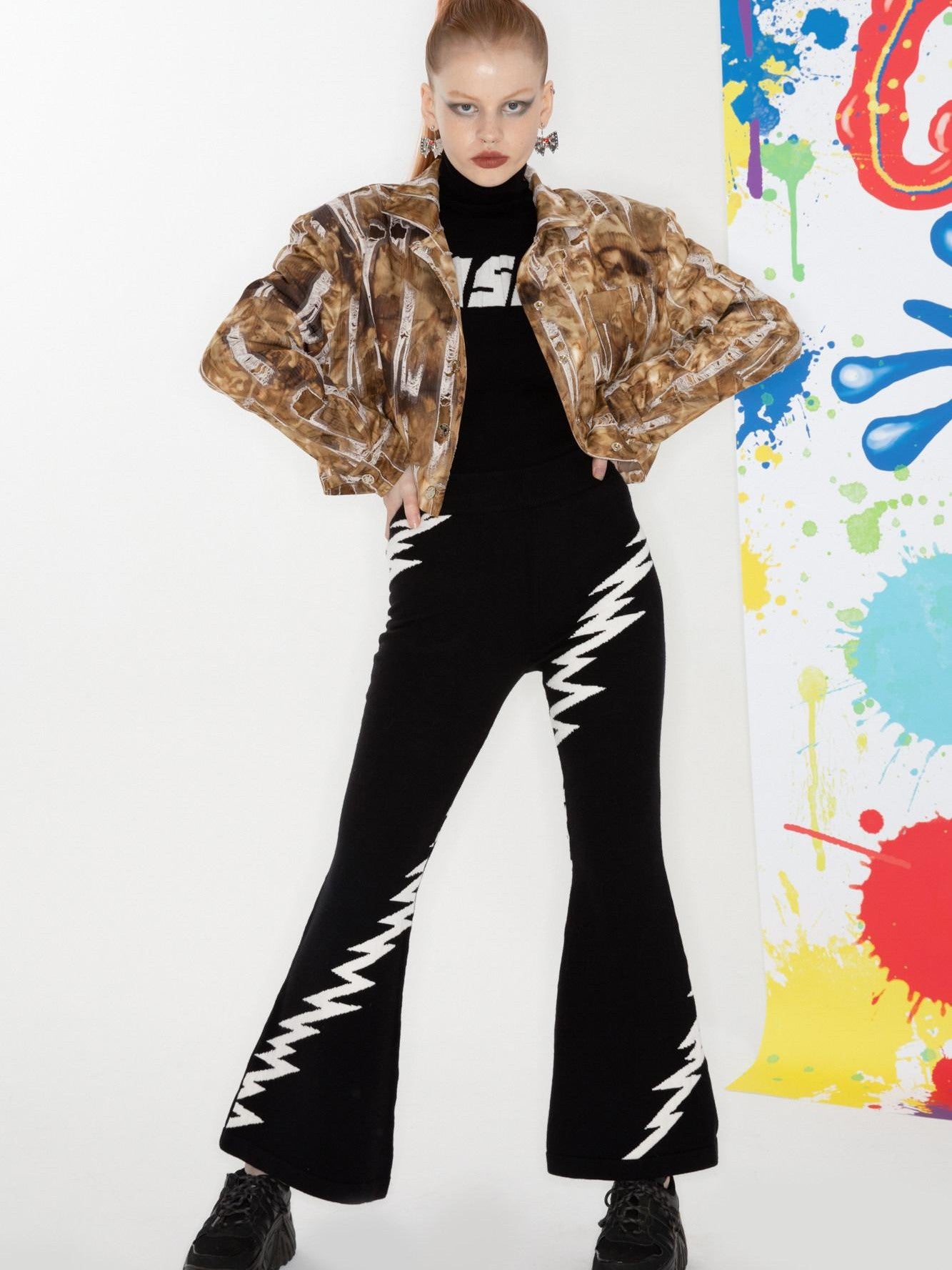 QUORRA S CHORD Black And White Lightning Embroidered Women&