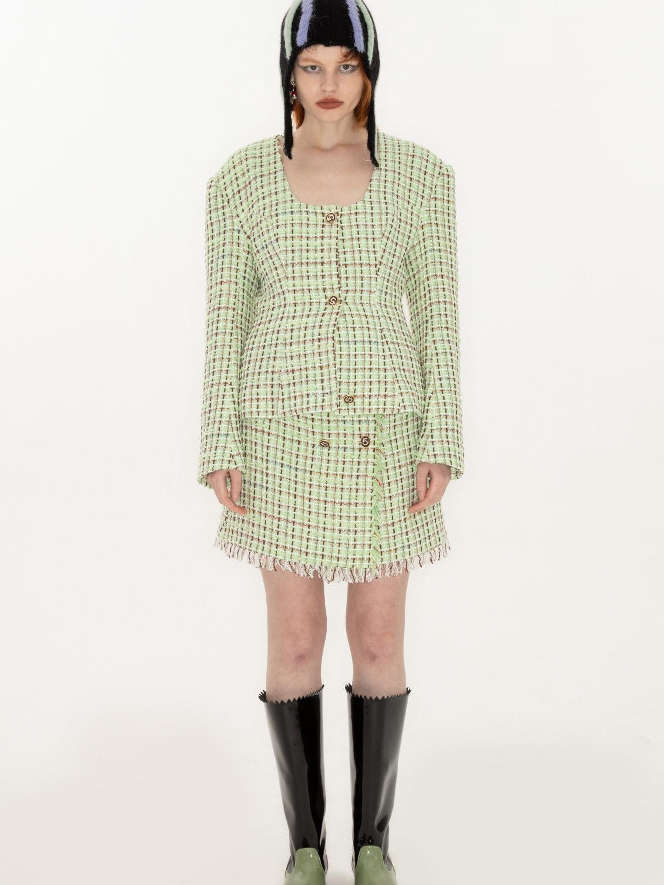 QUORRA S CHORD Blue Green Two Tone Knitted Yarn Women&