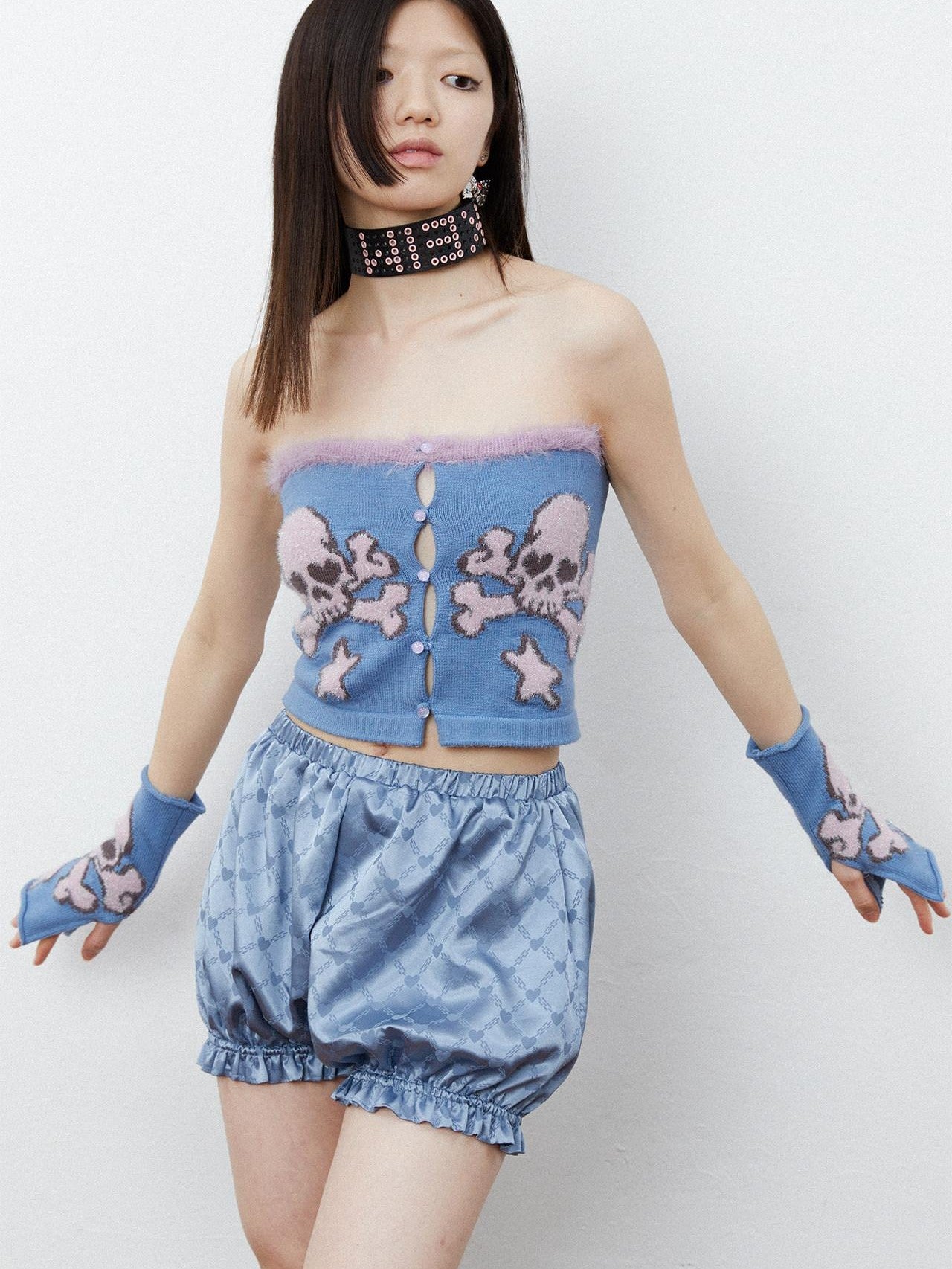 QUORRA S CHORD Blue Heart Chain Elastic Waist Pumpkin Lantern Women&