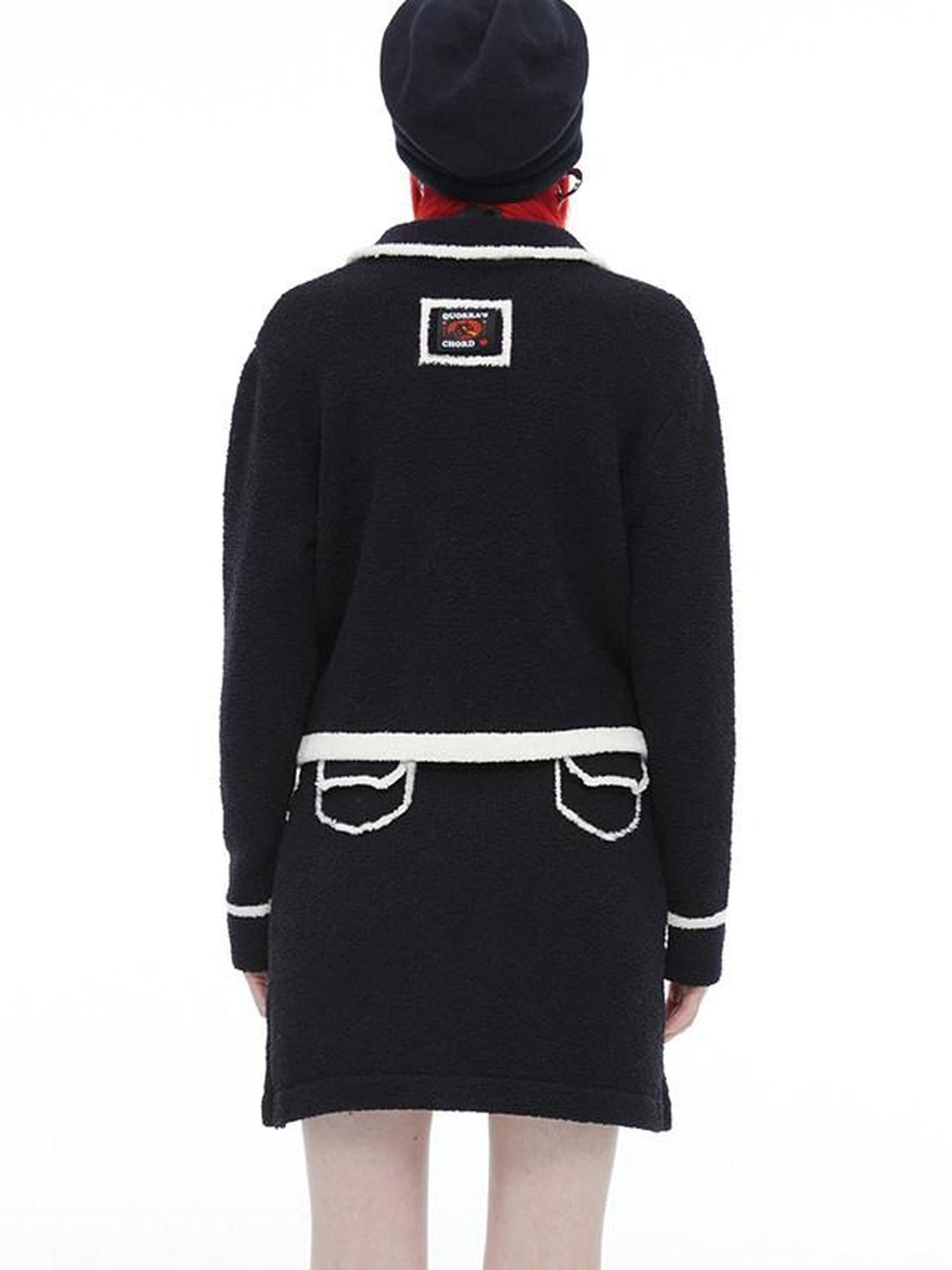 QUORRA S CHORD Colorful Pockets Doll Collar Tweed Inspired Women&