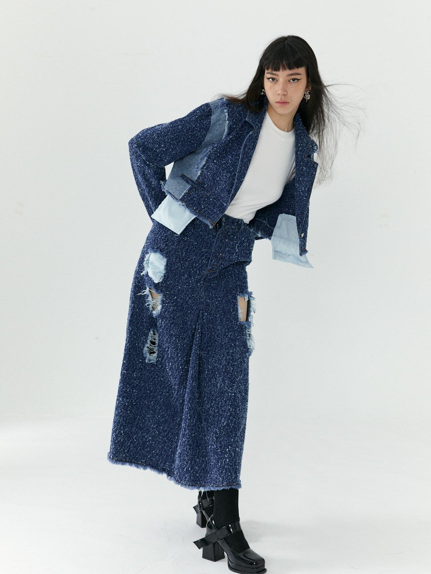 QUORRA S CHORD Cropped Patchwork Deconstructed Women&