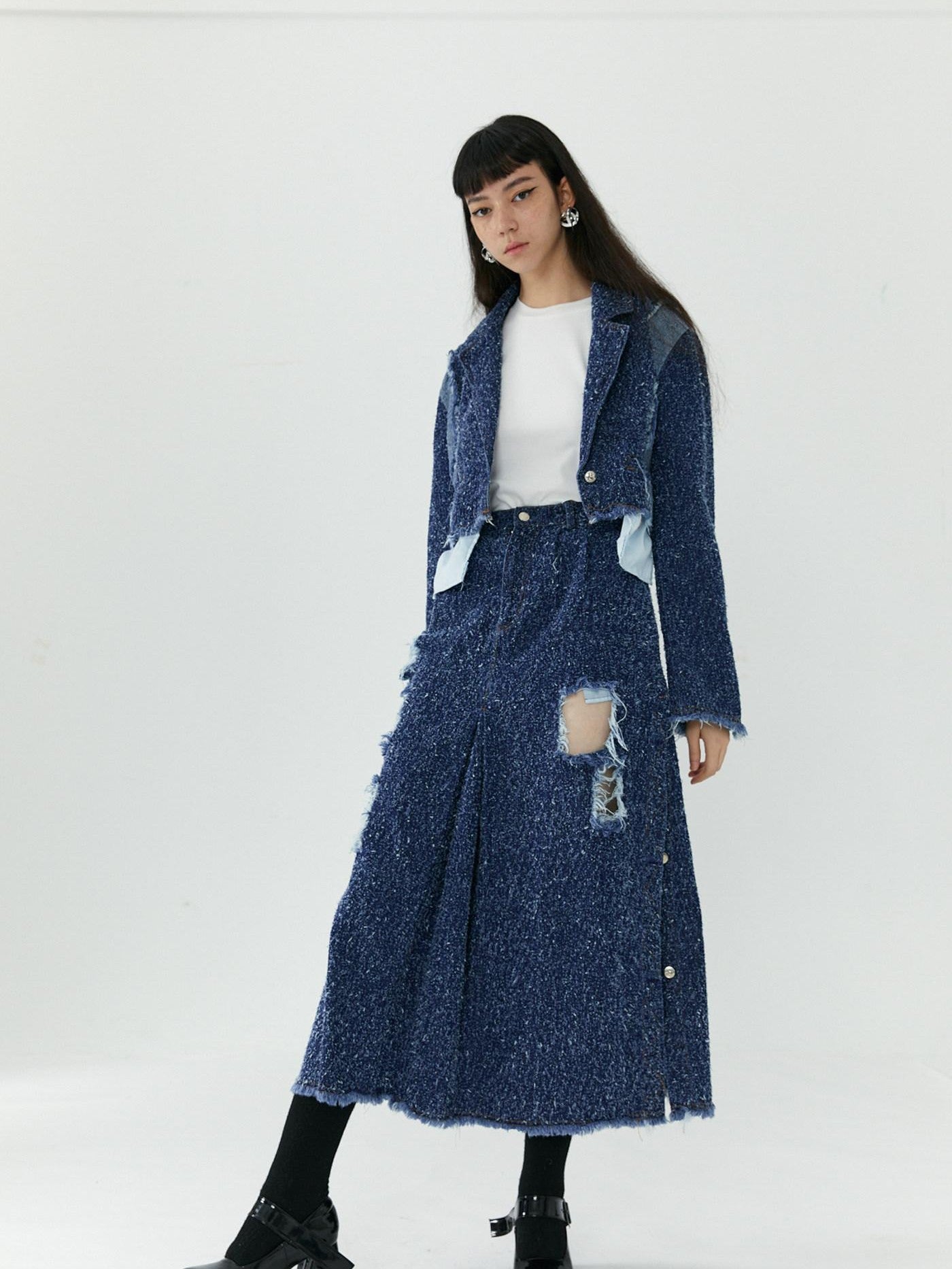 QUORRA S CHORD Cropped Patchwork Deconstructed Women&