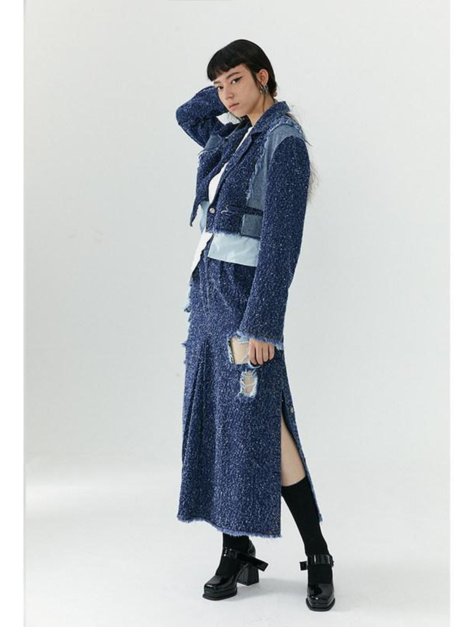 QUORRA S CHORD Cropped Patchwork Deconstructed Women&