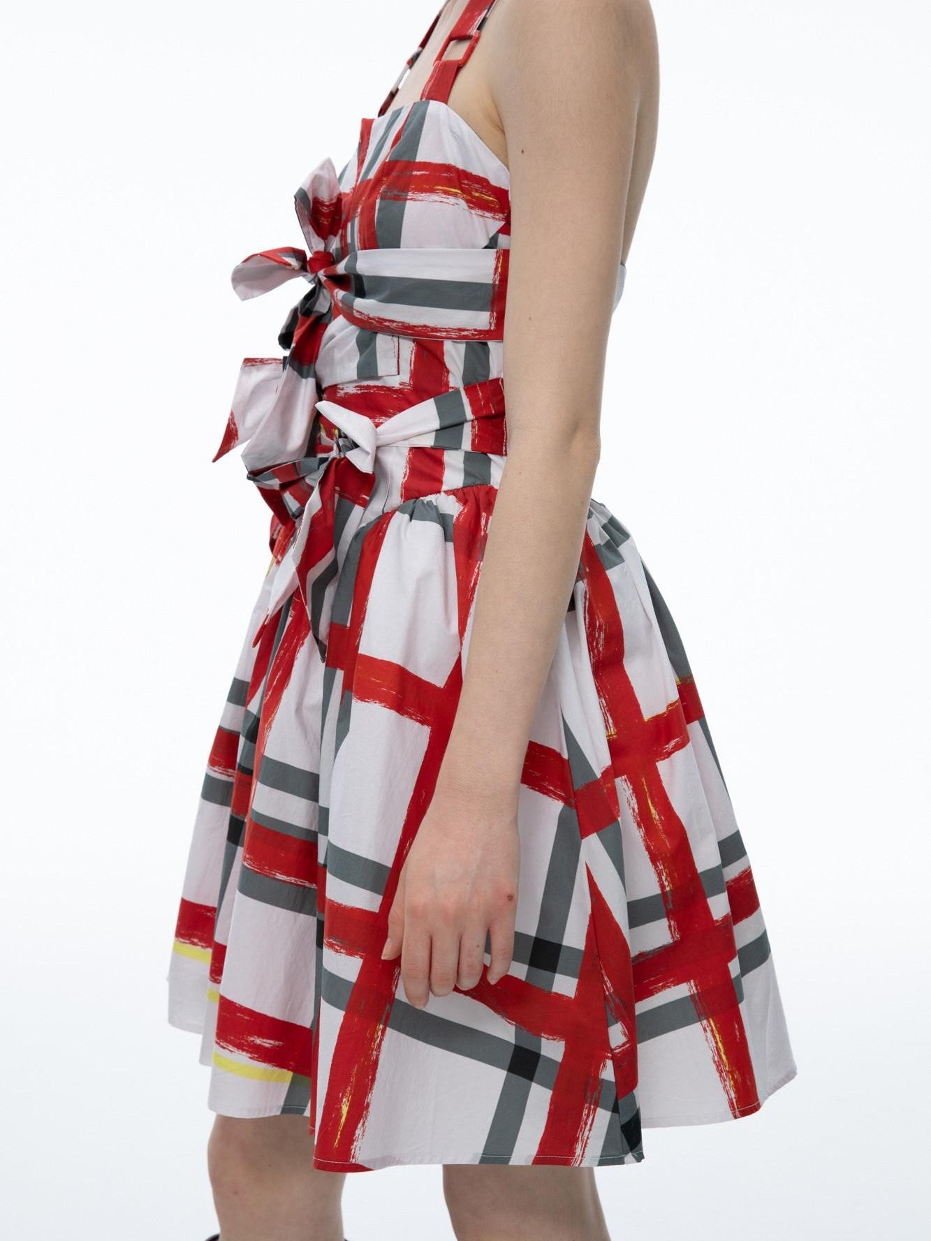 QUORRA S CHORD Graffiti Plaid Bow Punk Puffy Women&
