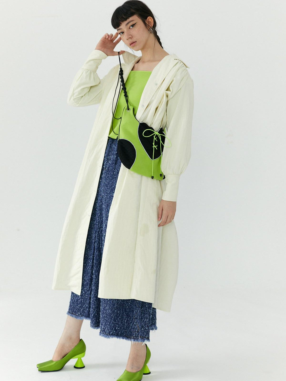 QUORRA S CHORD Heart Knit Patchwork Handmade Reflective Women&