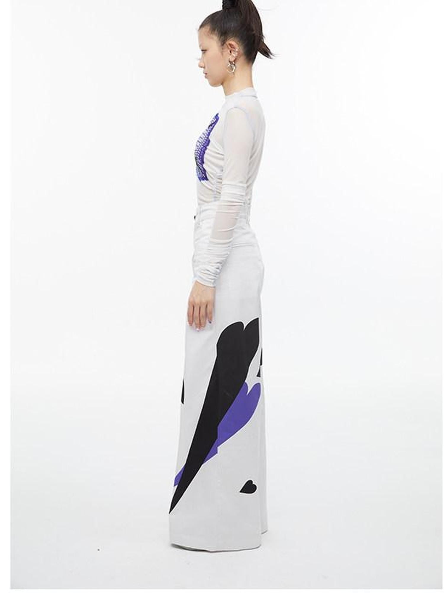QUORRA S CHORD Heart Reflection Print High Waist Women&