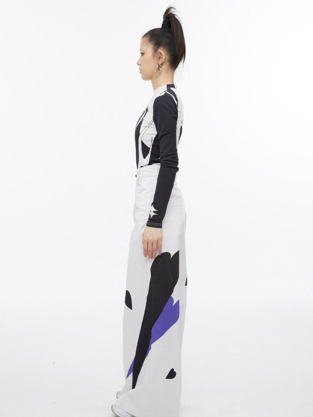 QUORRA S CHORD Heart Reflection Print High Waist Women&