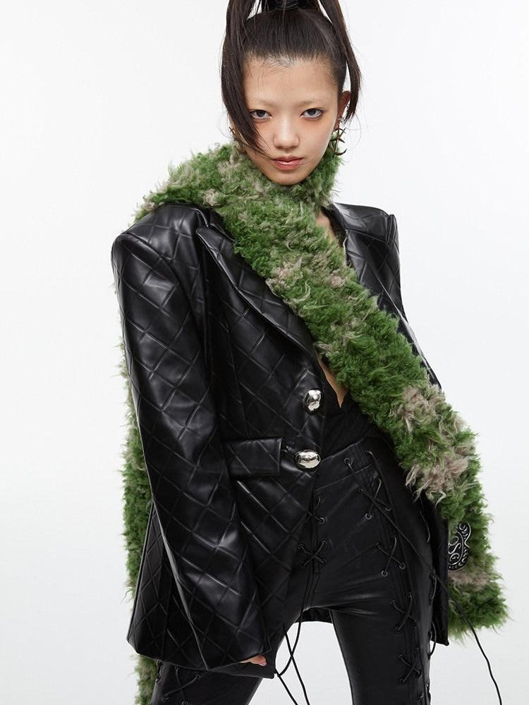 QUORRA S CHORD Moss Green Tie Dye Faux Fur Women&