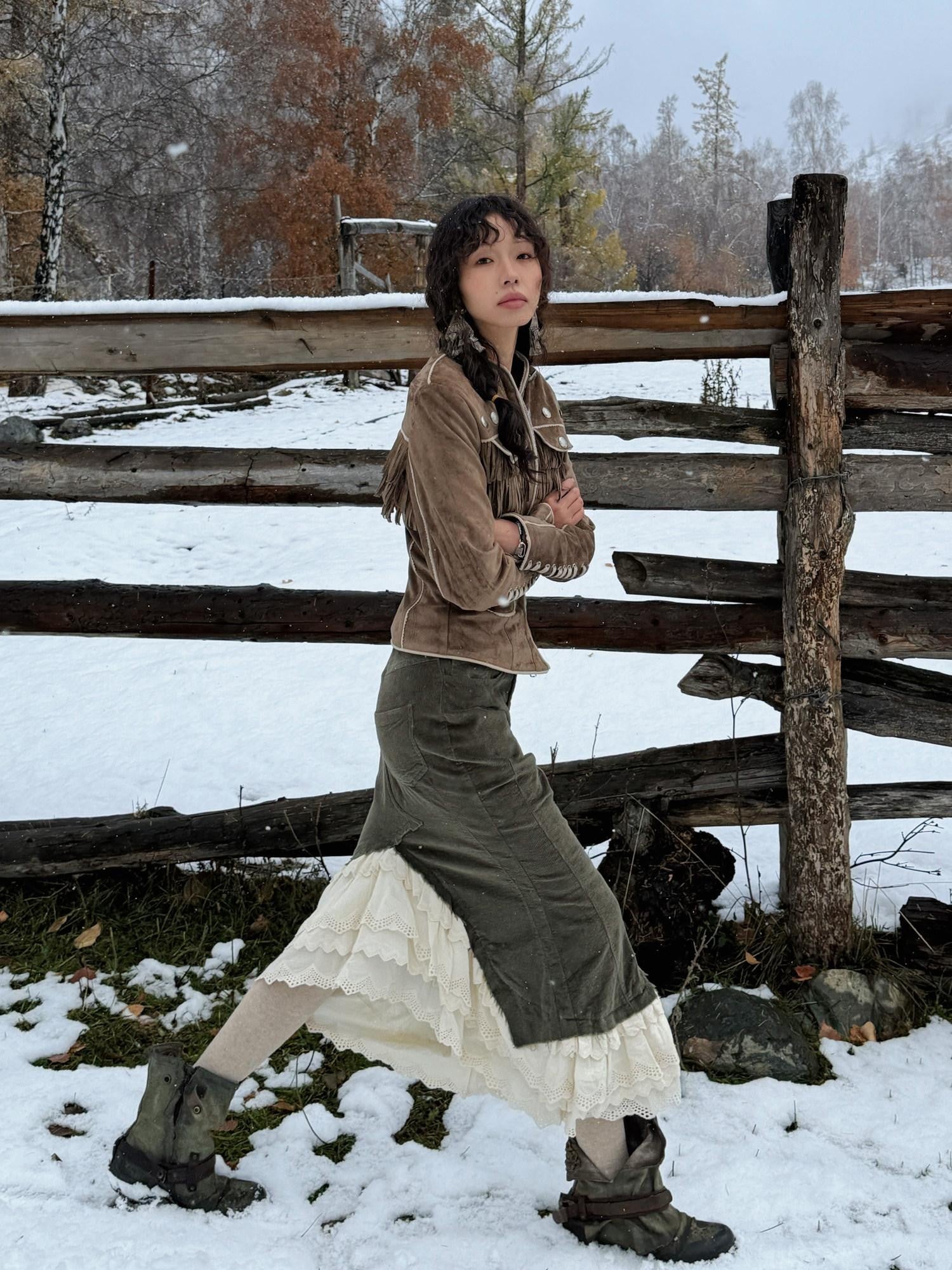 QUORRA S CHORD Nomad Tassel Lace Up Handmade Vintage Women&