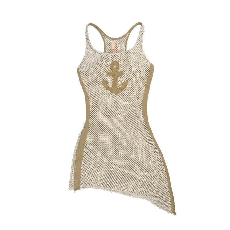QUORRA_S_CHORD_Sheer_Mesh_Punk_Asymmetric_Anchor_T_Back_Women&