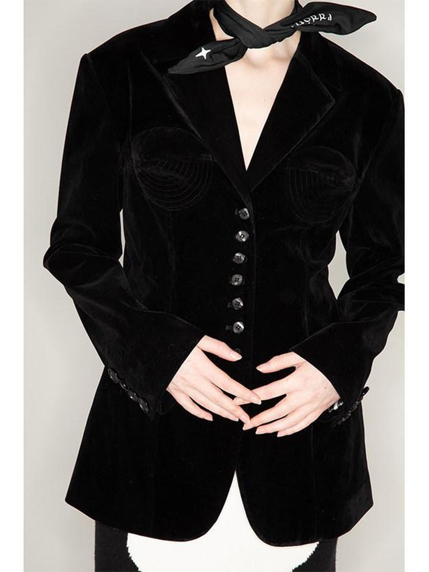 QUORRA S CHORD Vintage Modern Cone Bustier Sculpted Tailoring Women&