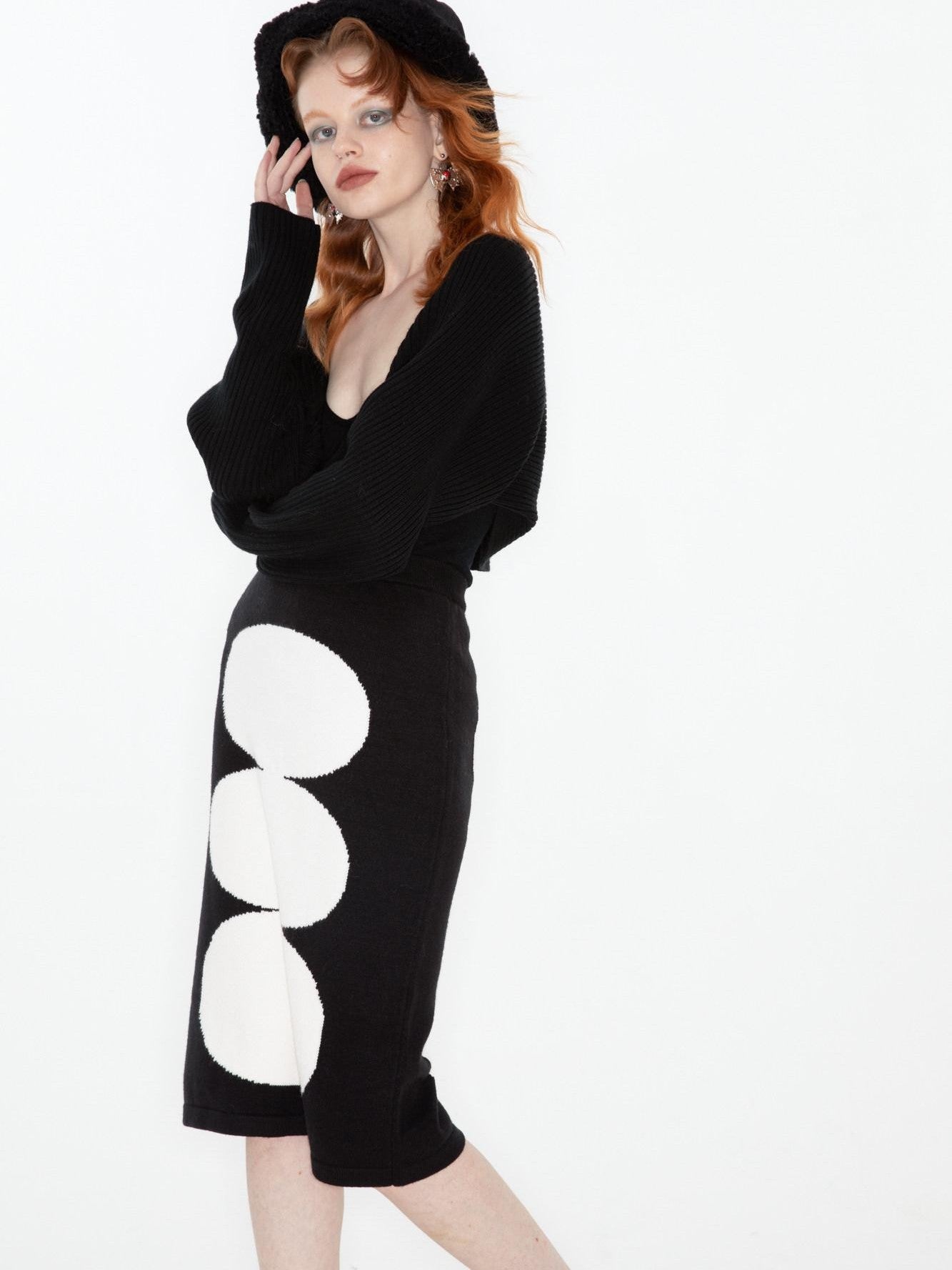 QUORRA S CHORD Visual Geometric Circle Jacquard Straight Women&