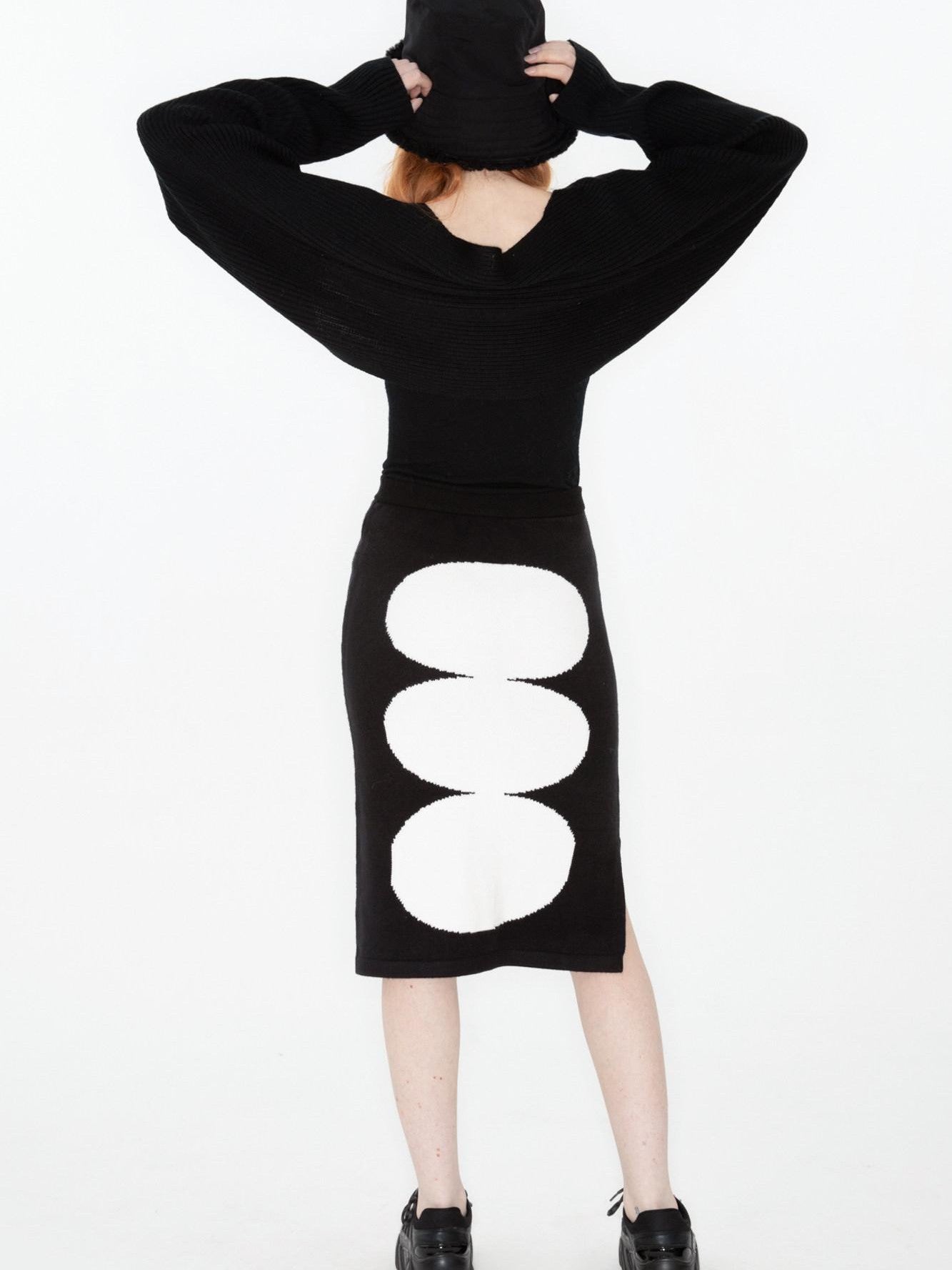 QUORRA S CHORD Visual Geometric Circle Jacquard Straight Women&