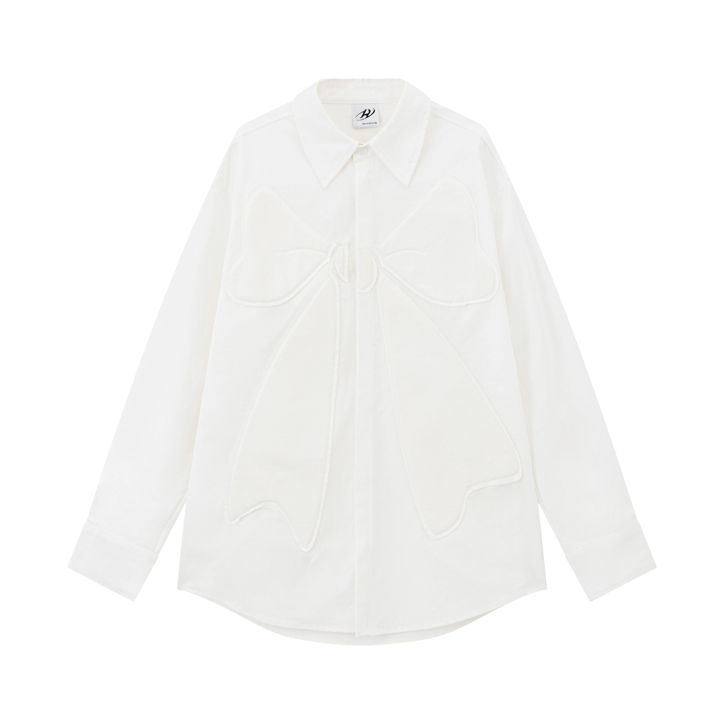 RUN TO THE FUTURE 100 Percent Cotton Soft Breathable Original Loose Bow Polo Button Women Shirts