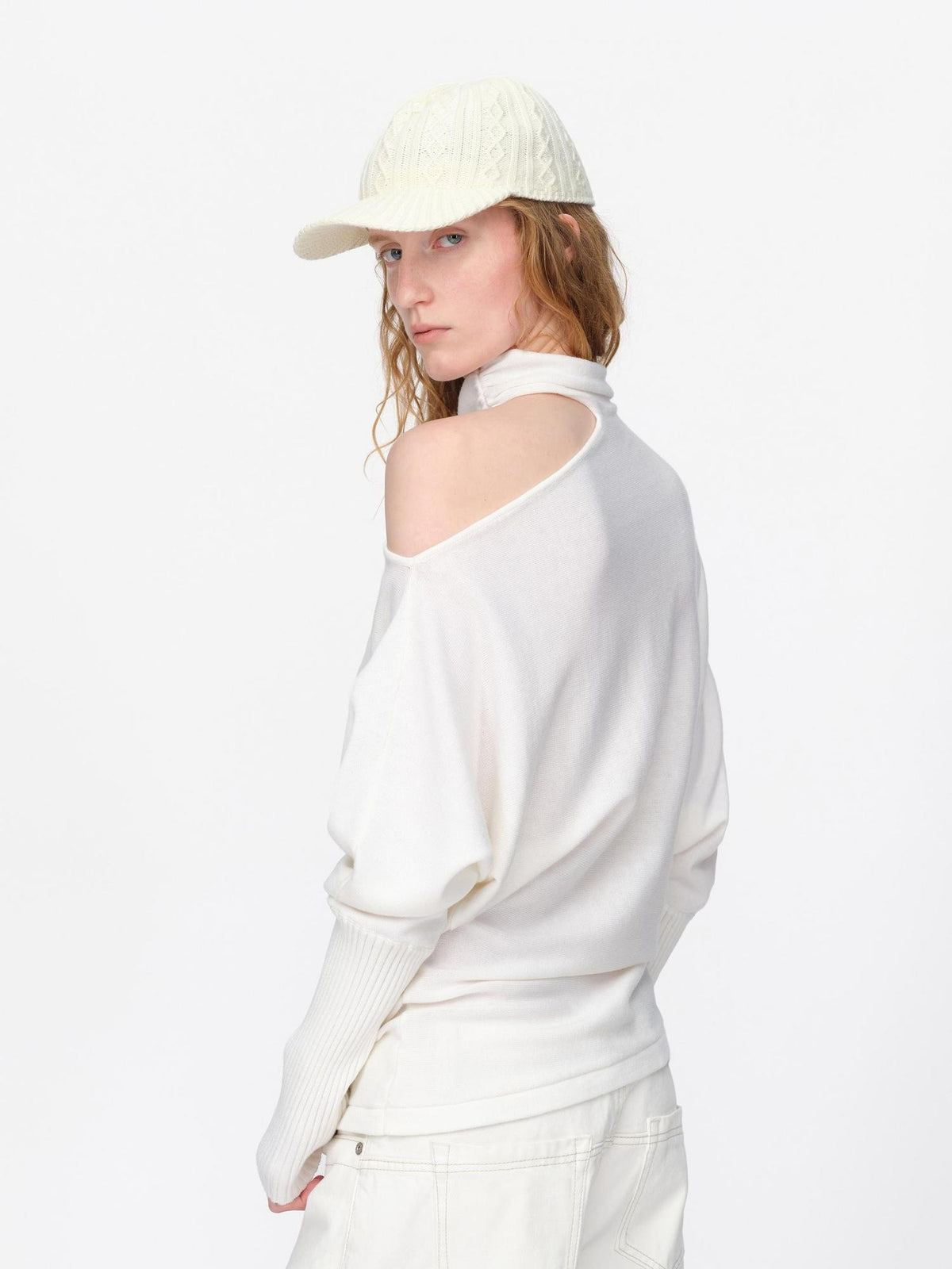 RUN TO THE FUTURE Asymmetric High Neck Long Sleeve Women&
