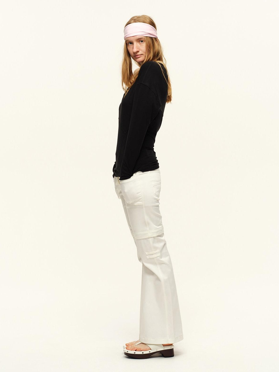 RUN TO THE FUTURE Asymmetric Slim Waist Casual Boat Neck Women Black Heather Long Sleeve T-Shirts