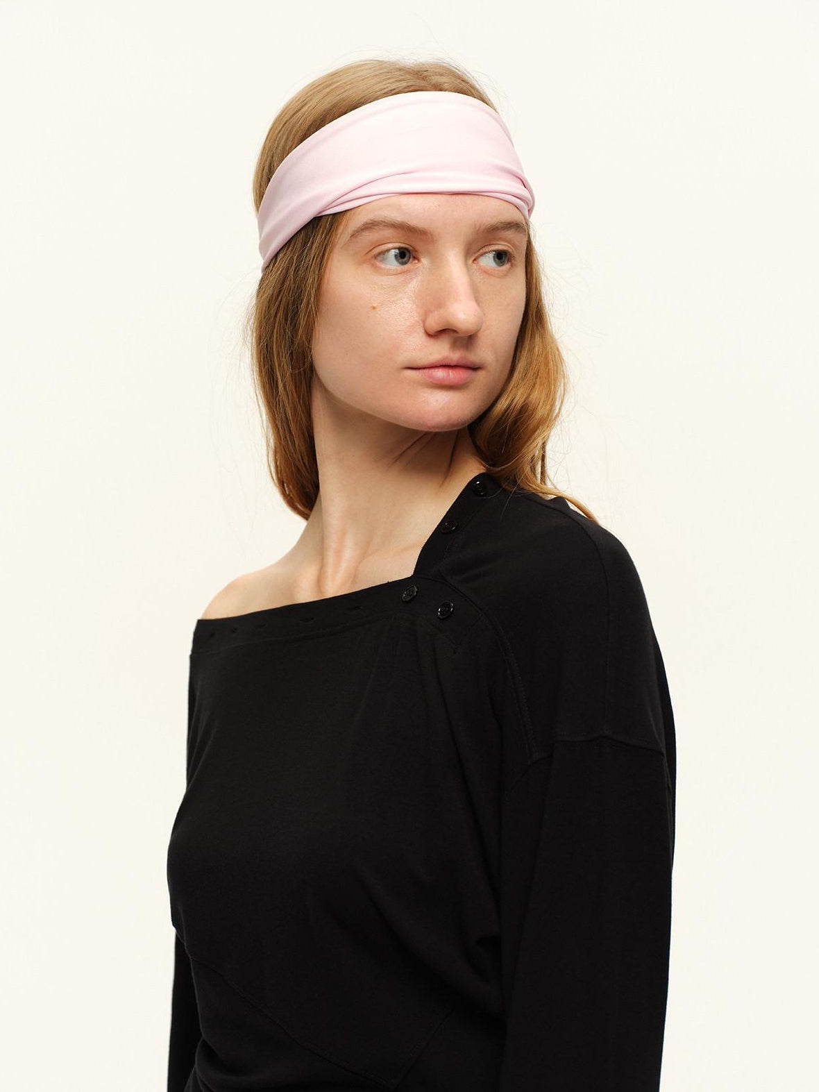 RUN TO THE FUTURE Asymmetric Slim Waist Casual Boat Neck Women Black Heather Long Sleeve T-Shirts
