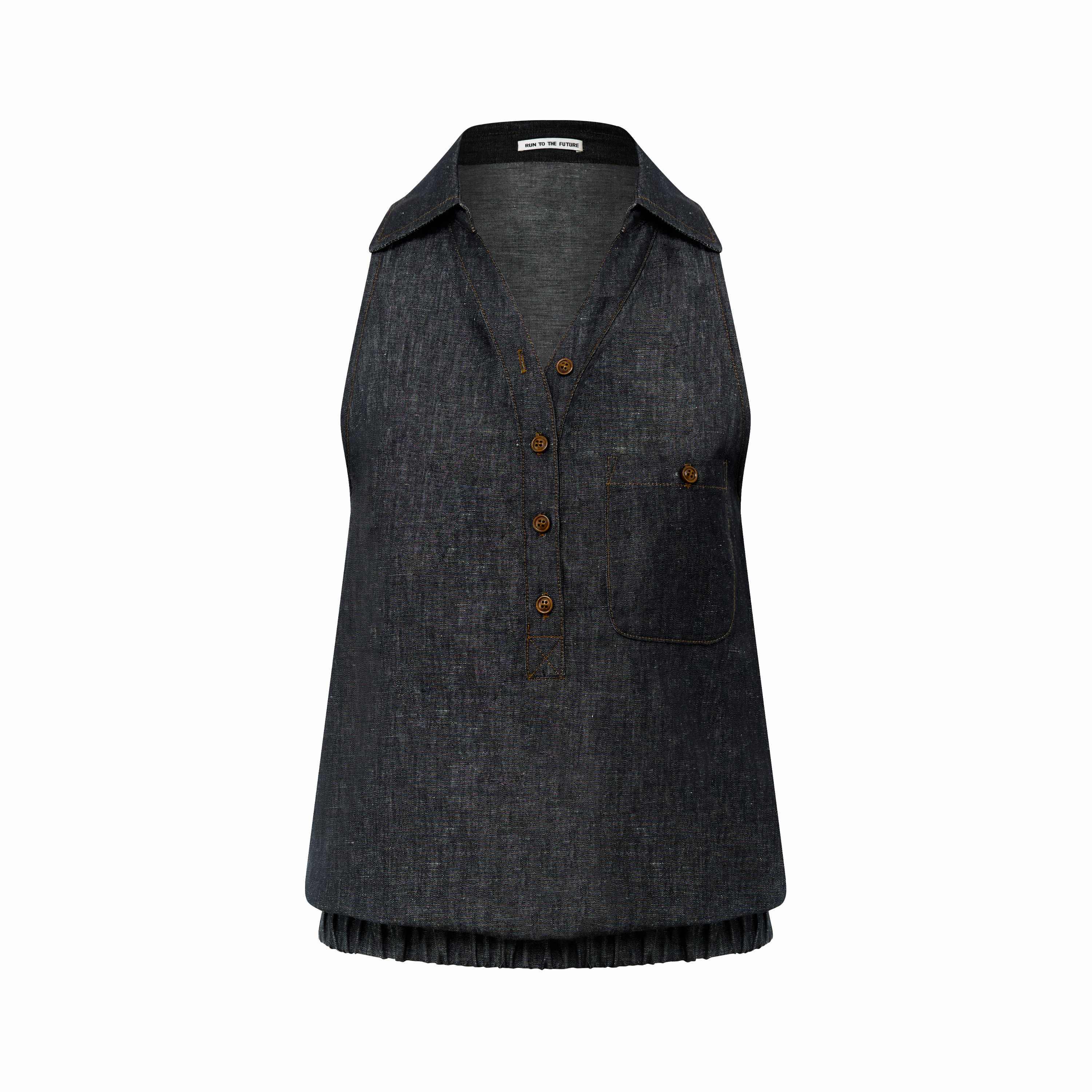 RUN_TO_THE_FUTURE_Beige_Lapel_Sleeveless_Women&