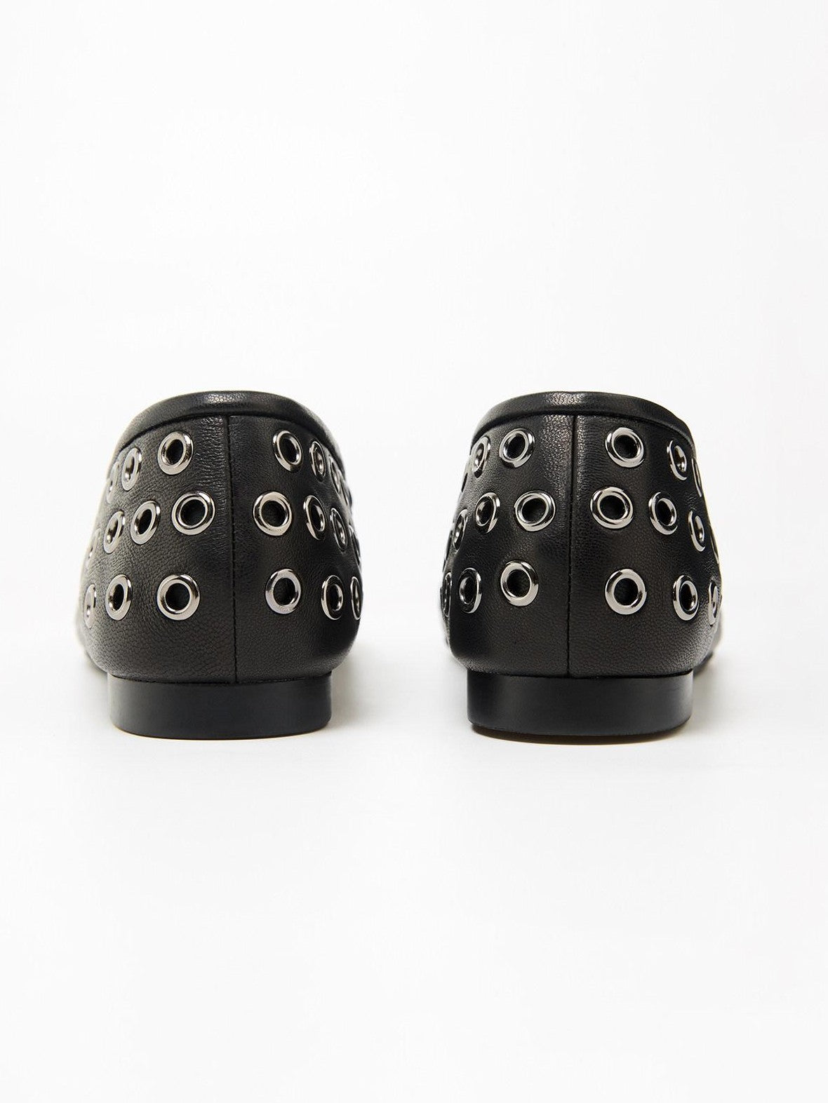 RUN TO THE FUTURE Black Studded Cutout Mary Jane Women&