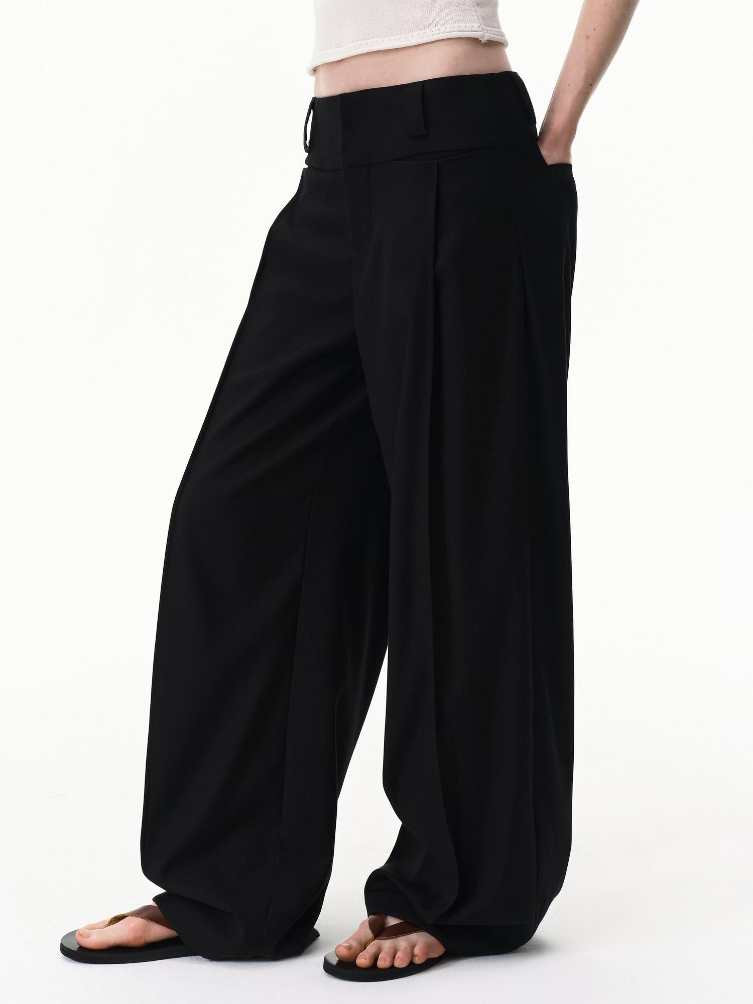 RUN TO THE FUTURE Classic Black Striped No Waistband Mid Rise Women&