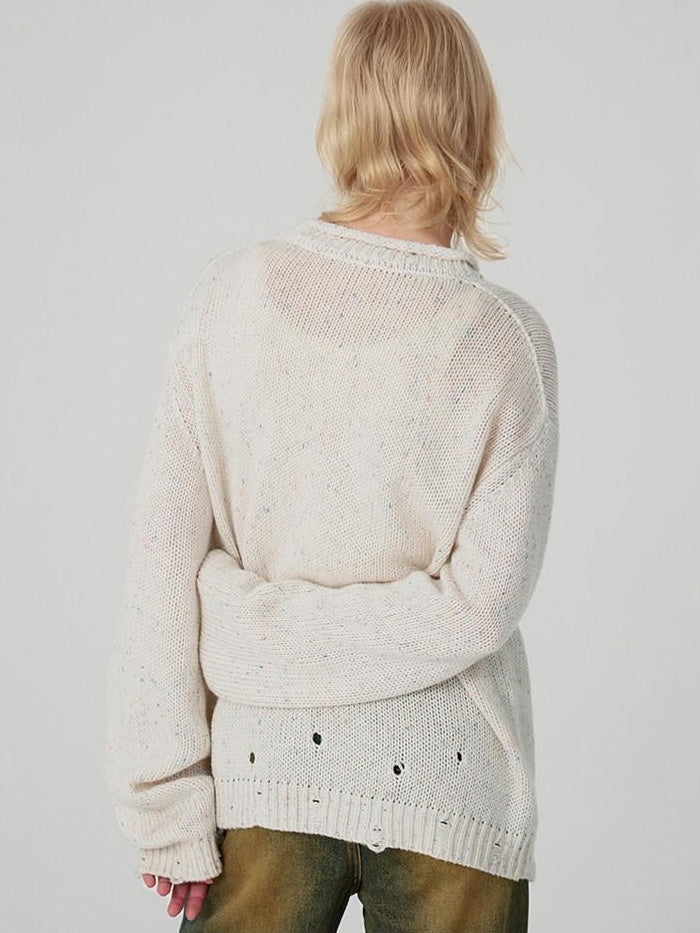 RUN TO THE FUTURE Cozy Thermal Relaxed Fit Commuter Round Neck Cute Animal Acrylic Blend Sweaters