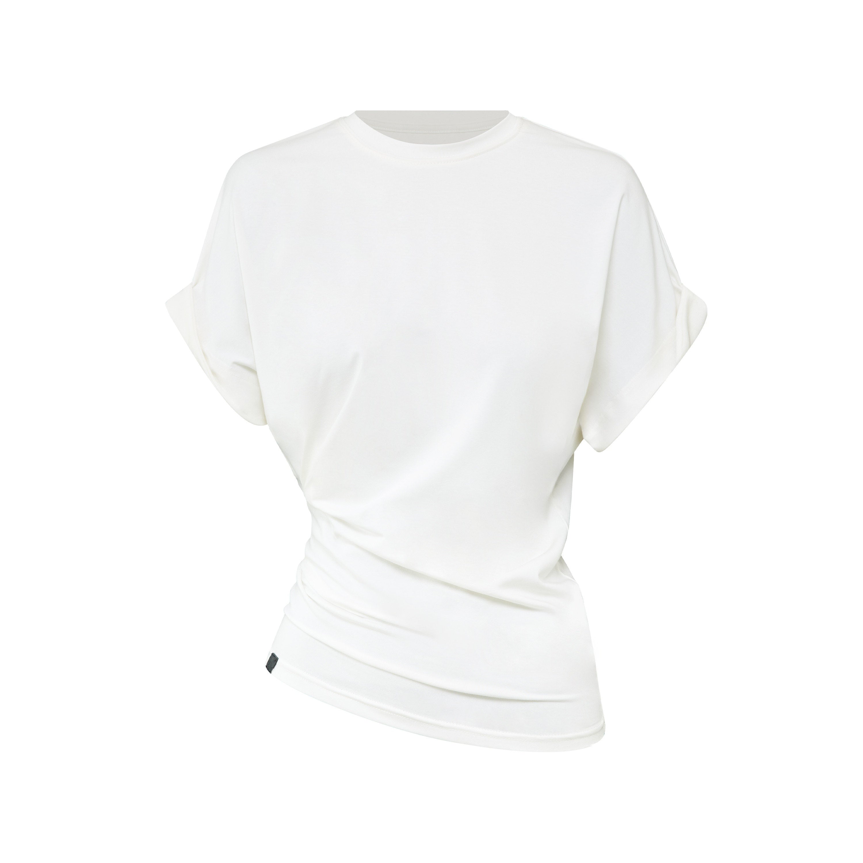 RUN_TO_THE_FUTURE_Irregular_Pinch_Ruched_Crewneck_Women&