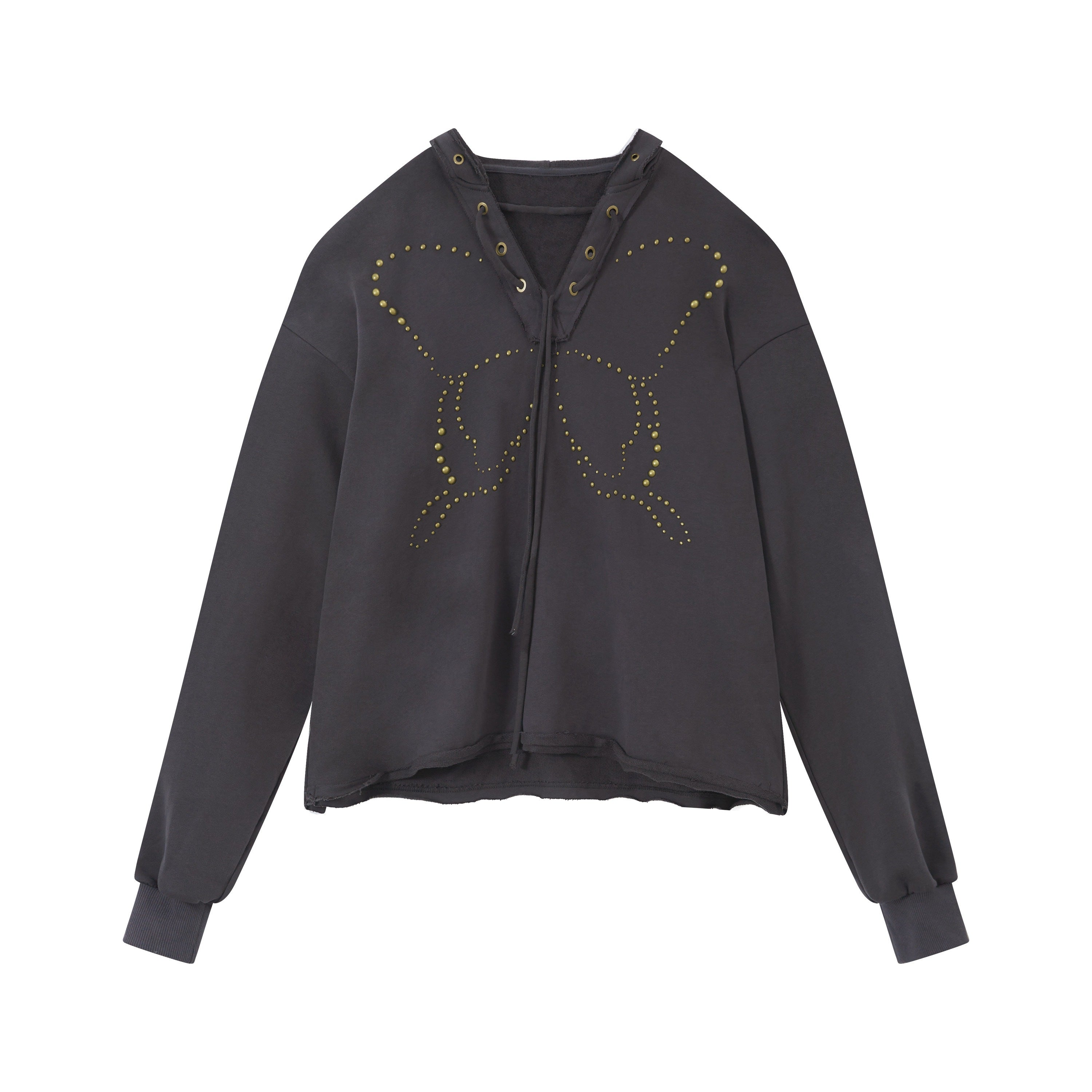 RUN TO THE FUTURE Pure Cotton Oversized Patch Detail Streetwear Unisex Forest River Gray Hoodies