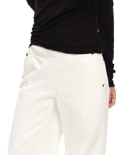 RUN TO THE FUTURE Ruched Asymmetric Off Shoulder Lyocell Wool Women&