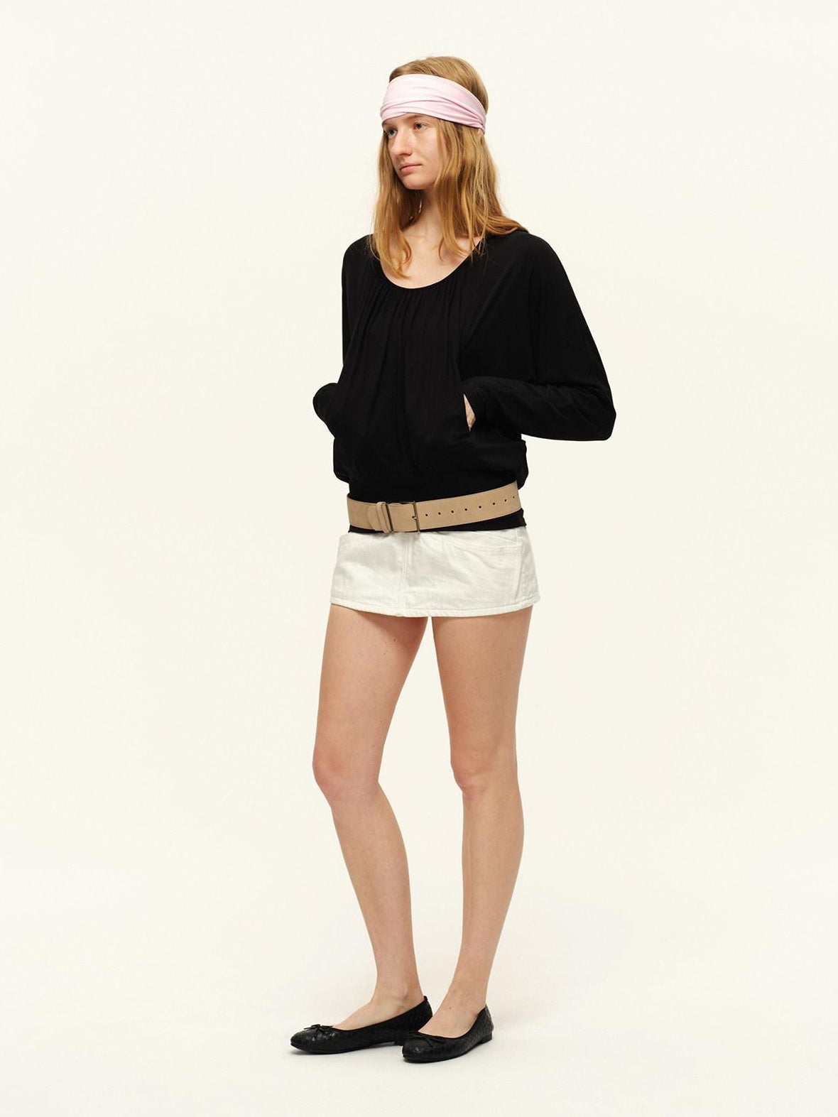 RUN TO THE FUTURE Soft Lyocell Pocket Hooded Oversized Casual Women Long Sleeve T-Shirts