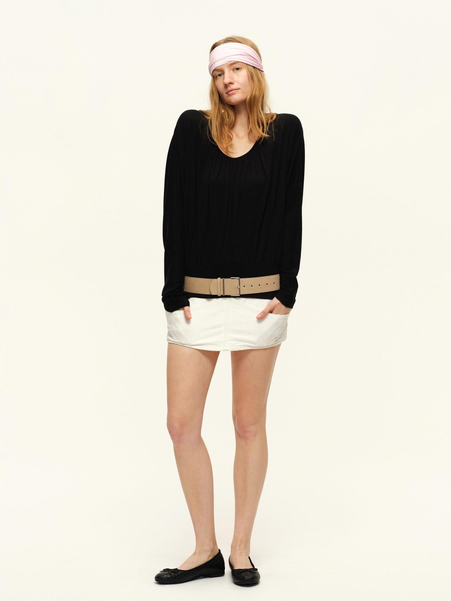 RUN TO THE FUTURE Soft Lyocell Pocket Hooded Oversized Casual Women Long Sleeve T-Shirts