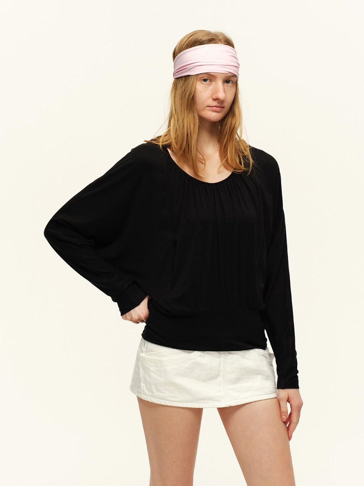 RUN TO THE FUTURE Soft Lyocell Pocket Hooded Oversized Casual Women Long Sleeve T-Shirts