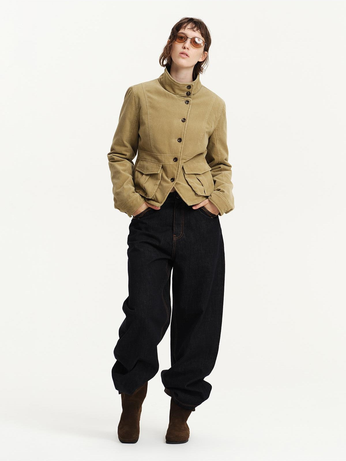 RUN TO THE FUTURE Vintage Wash Raw Selvedge Loose Fit Women&